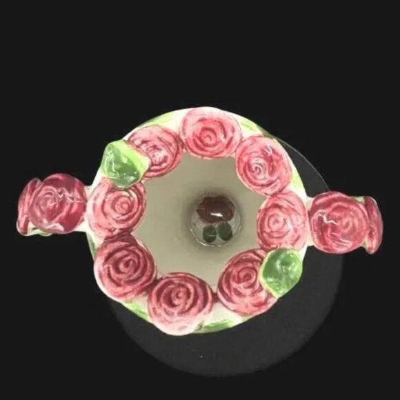 Vintage "Emily Rose" by Don Swanson Double Handled Floral Vase 6" - Picture 5 of 6